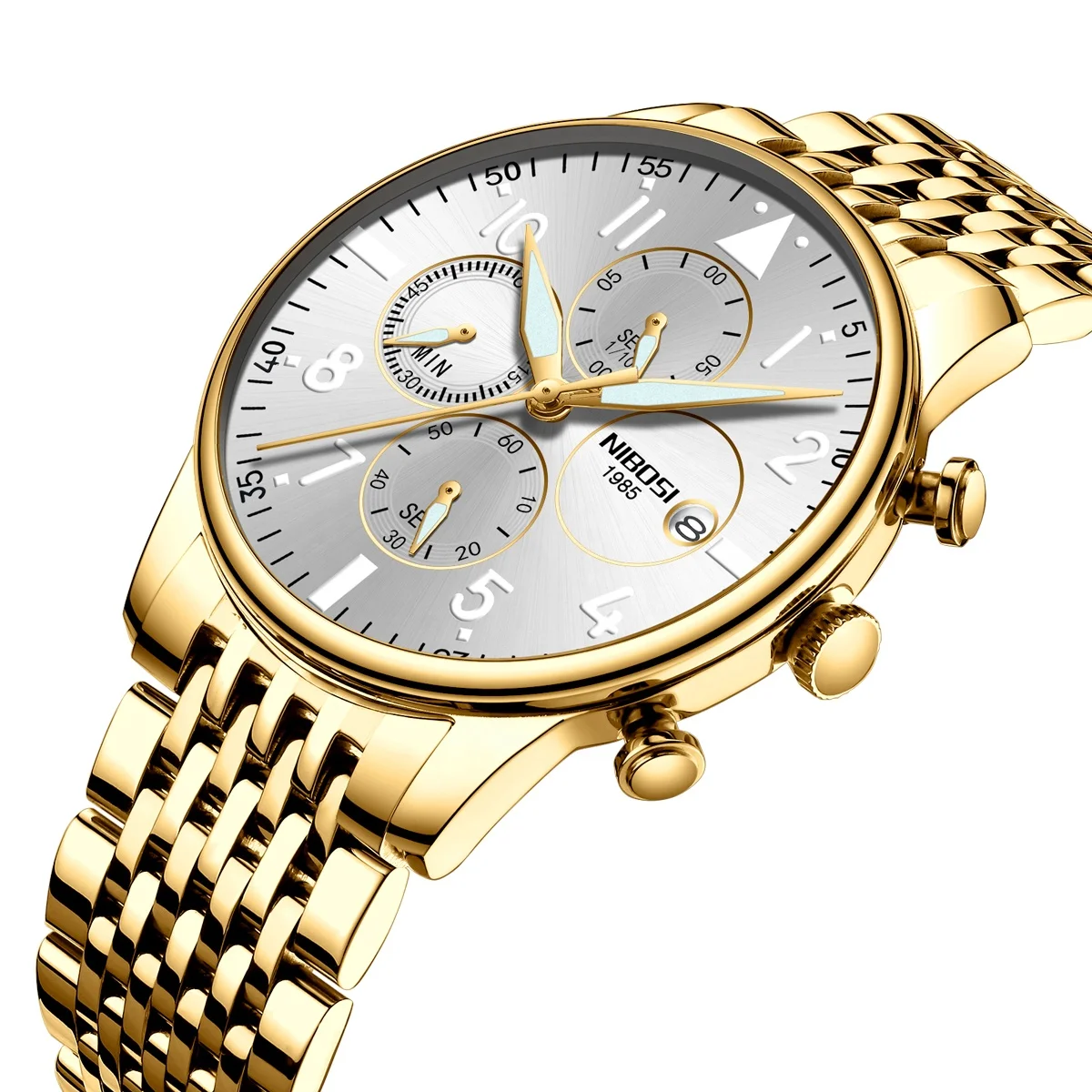 Wholesale Price - NIBOSI 2368 Men's Watches Military Luxury Brand Watch Mens Quartz Stainless Clock Fashion Chronograph Watch