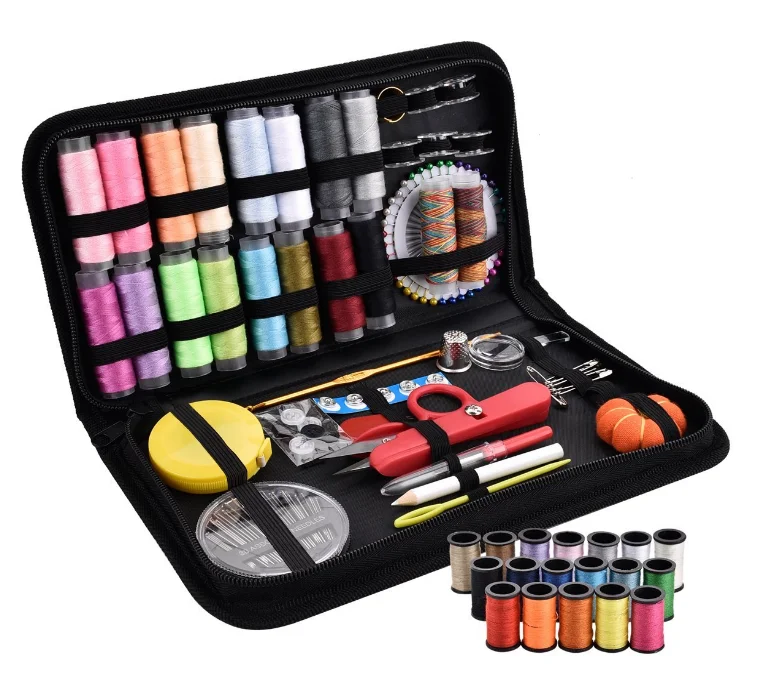 
accept custom logo Sewing Kit Portable Sewing Supplies Case with 138pcs Sewing Accessories 