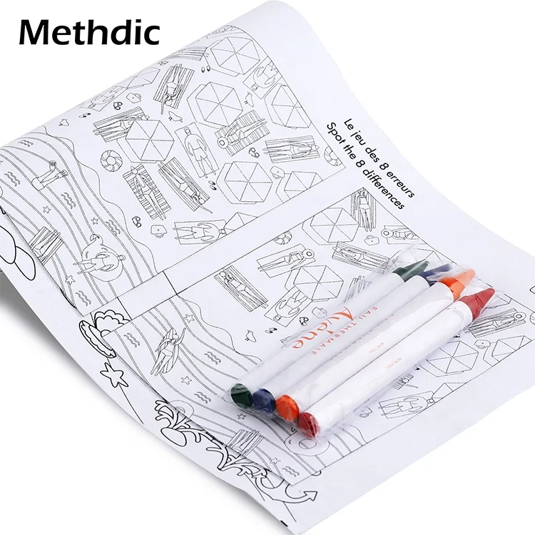 
Methdic Children Cartoon Sketch Drawing Paper Roll for Kids 