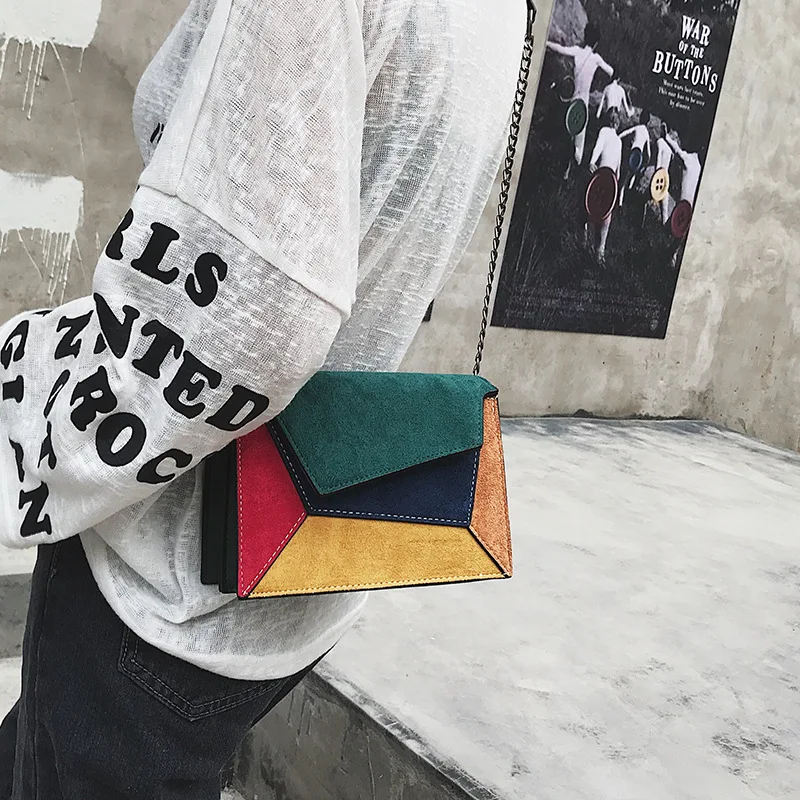

Fashion Women's Bag Shoulder Messenger Bag Frosted Hit Color Small Square Simple