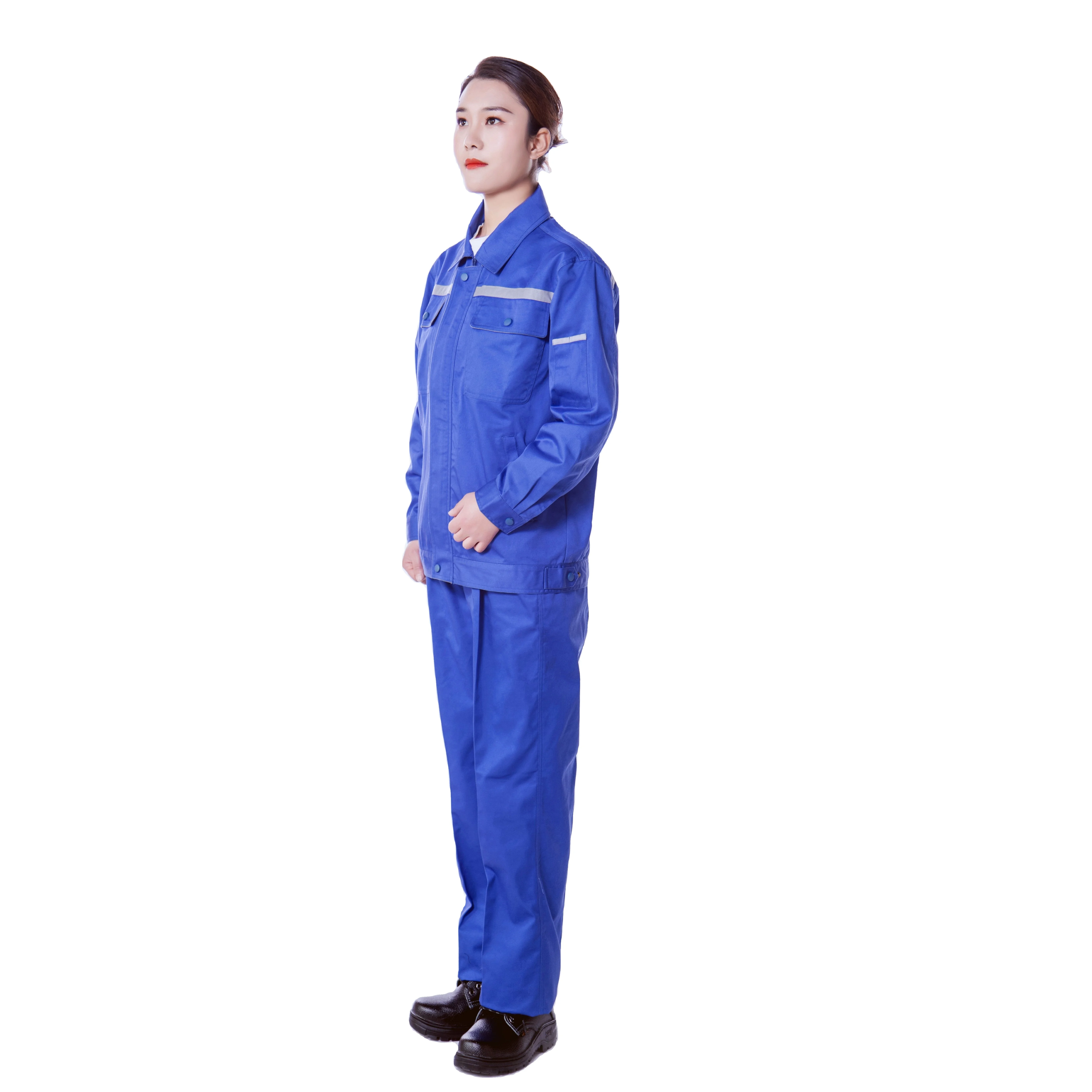 

Wholesale Custom Designed Logo Uniform Reflective Strip Uniform Sets Unisex Uniform