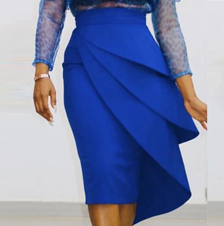 

2021 Spring Hot Sale Purple Oversized All Match Pleated Women Skirts