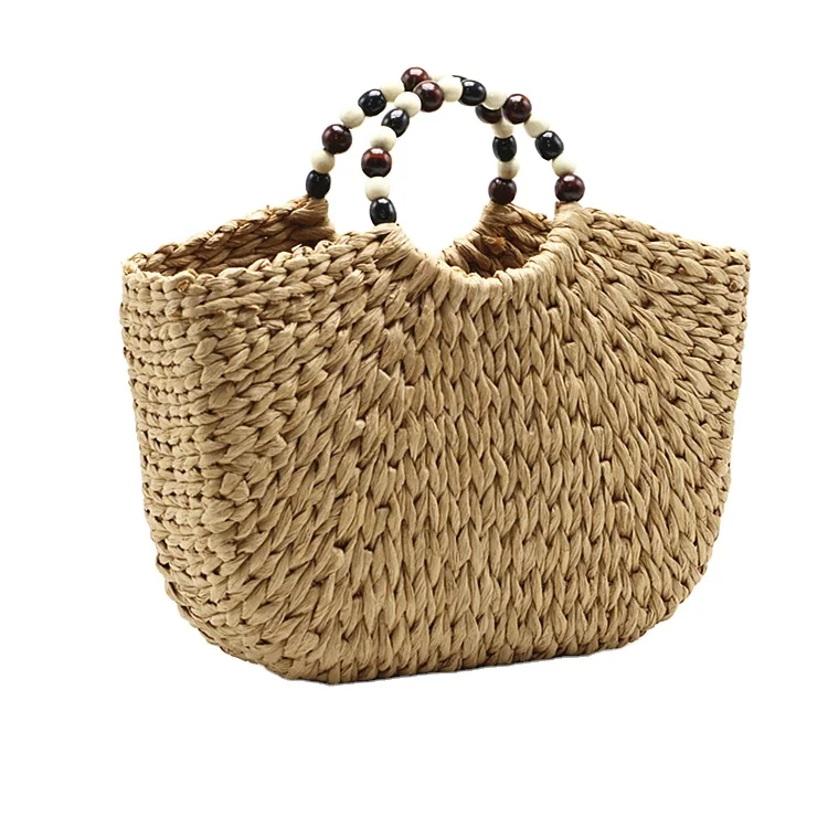 

seashell Wholesale low price beach bag water hyacinth handbag straw tote bag rattan bag