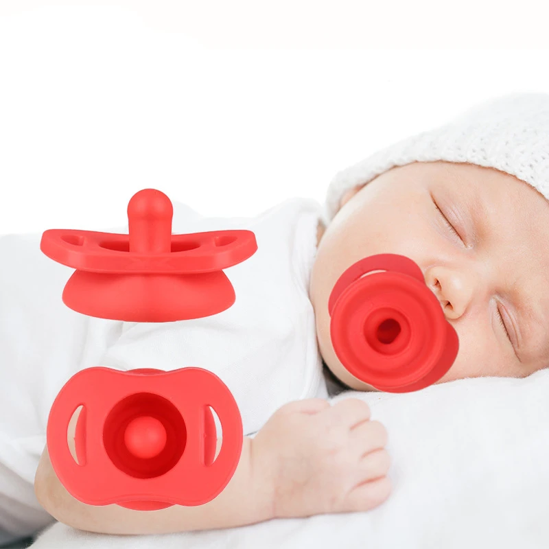 

Baby Sleep Soother amazon hot sellings baby products Newborn Nippler Silicone Teether Pacifier, Pink,red,green,blue