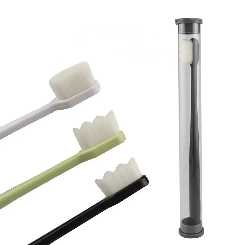 

Adult Pregnant Woman Children Tooth Brush Economical 12000 Super Ultra Soft Bristles With Tooth Brush Case Plastic Tooth Brush, Customized color