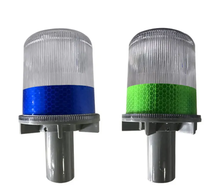 Flashing Led solar beacon lamp light / traffic warning cone lights