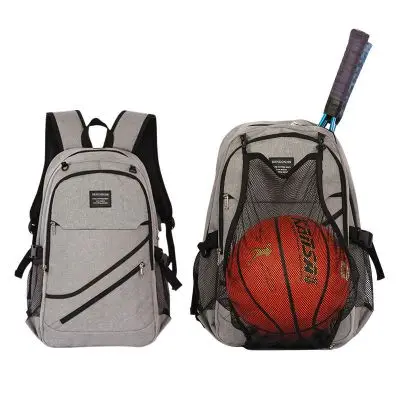 

Multi-function exercise fitness USB charging basketball backpack tennis racket bag