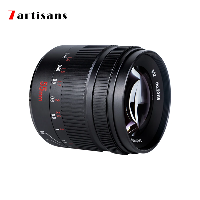 

7Artisans 55mm F1.4 II large aperture prime lens for Sony E mount A7 /Canon eos-m/Fuji XF/Macro M43 /Nikon Z, Black