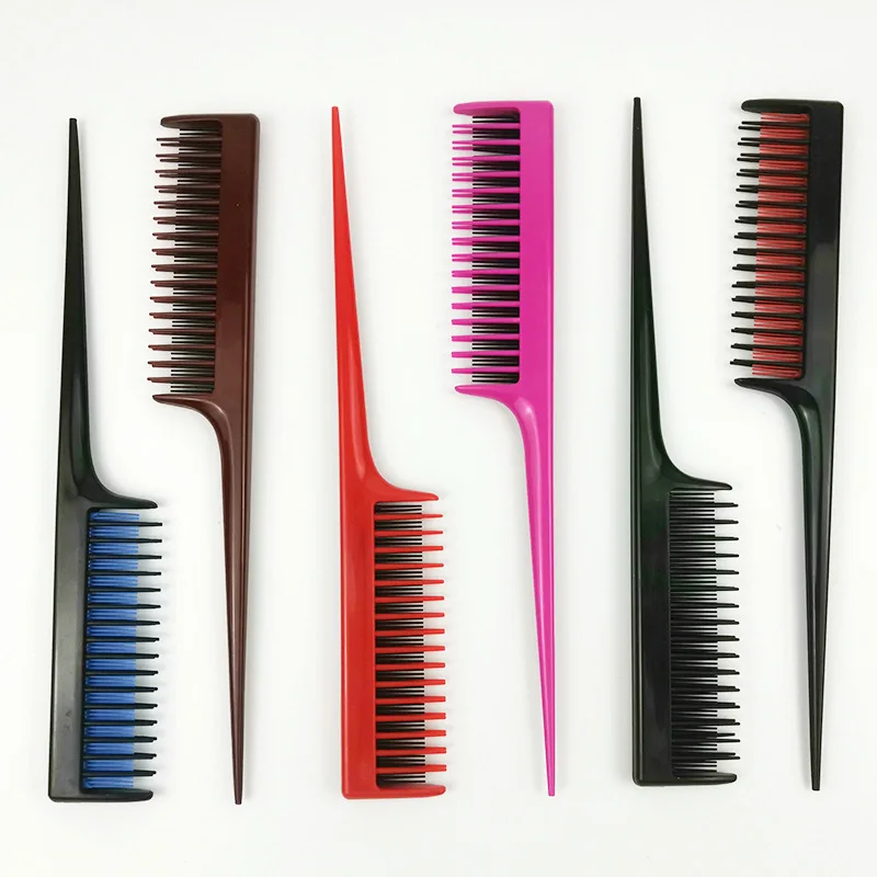 

Custom logo high quality black Plastic Hairdressing Antistatic Carbon or Barber straight Hair Combs, 6 colors