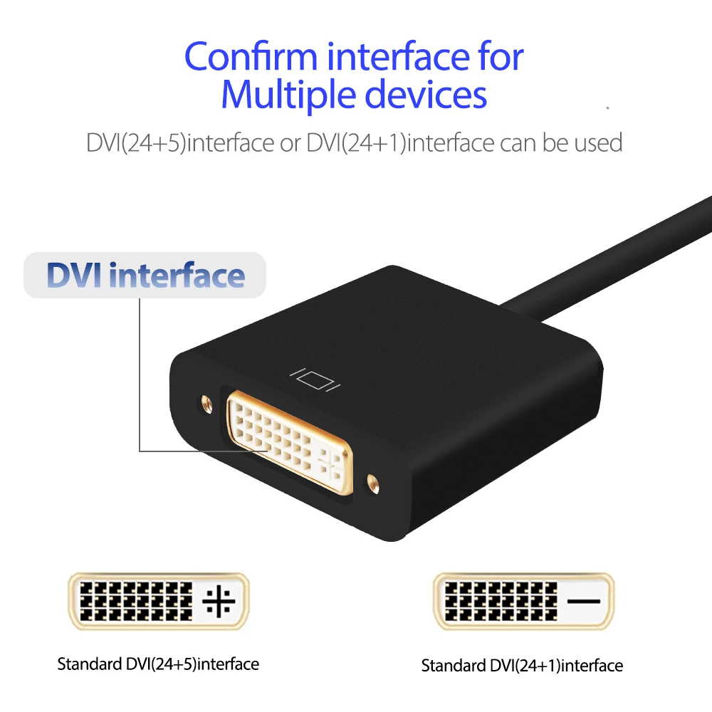 wholesale DP male to DVI female cable 10cm gold plated displayport to DVI adapter for projector HDTV - ANKUX.COM