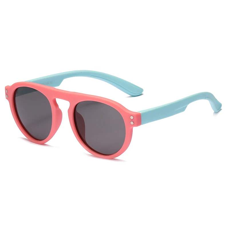 

Hot RTS Round Frame Popular Trendy New Child UV400 Polarized Sunglasses Kids Children Sunglasses for Baby, Black/navy/rose/light blue/pink/violet/red/brown/grey