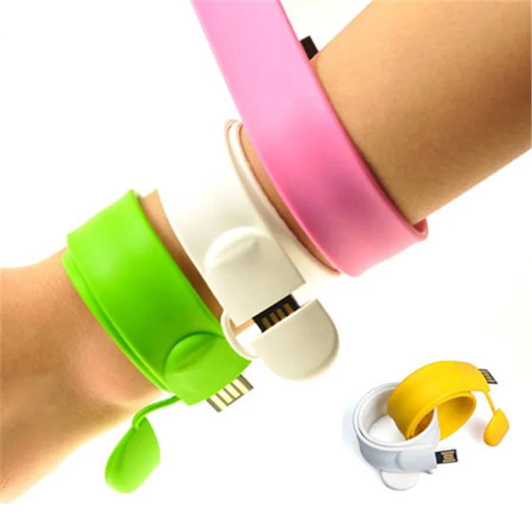 

32G usb pendrive silicone camouflage bracelet usb flash drive slap band, Pink, blue, green,red,yellow or your pms color