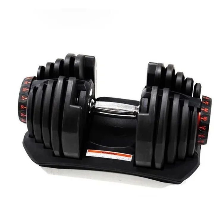 

40kg adjustable weight training dumbbells custom logo adjustable dumbbells, Black+red