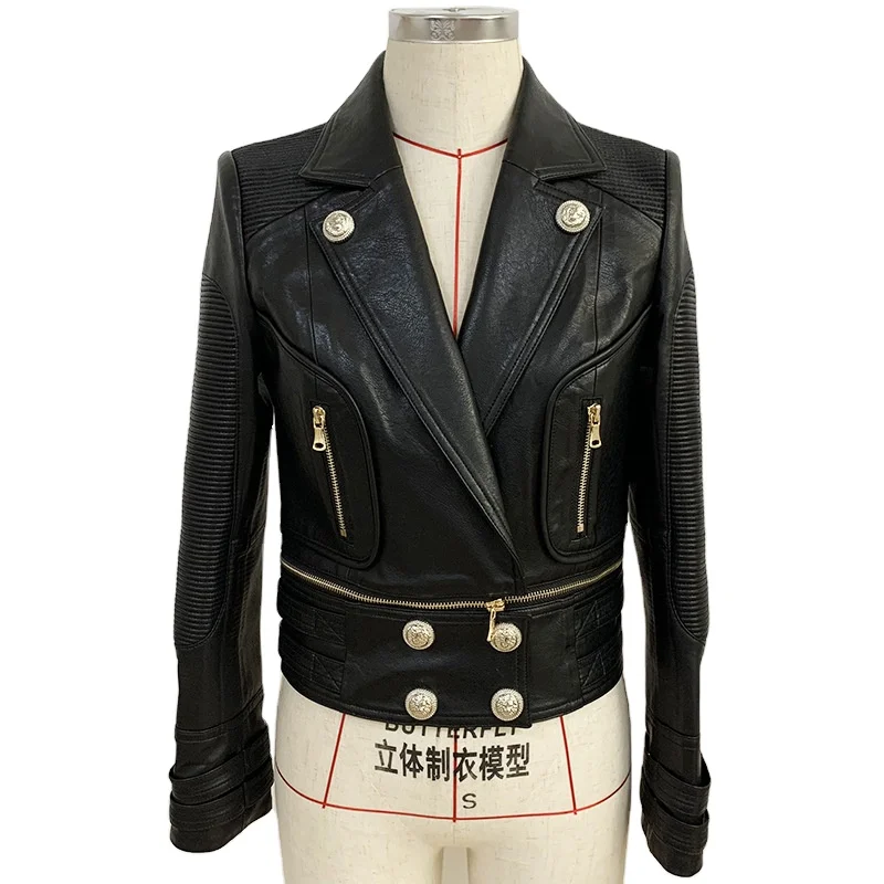 

2020 new arrivals fashion trending wholesale high street style ladies motorcycle jacket women Leather Biker Jacket