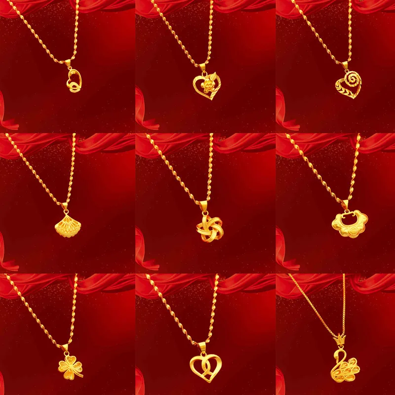 

Factory direct sale colorless clavicle chain 24k gold jewelry hot sale new Dubai ladies fashion chain necklace