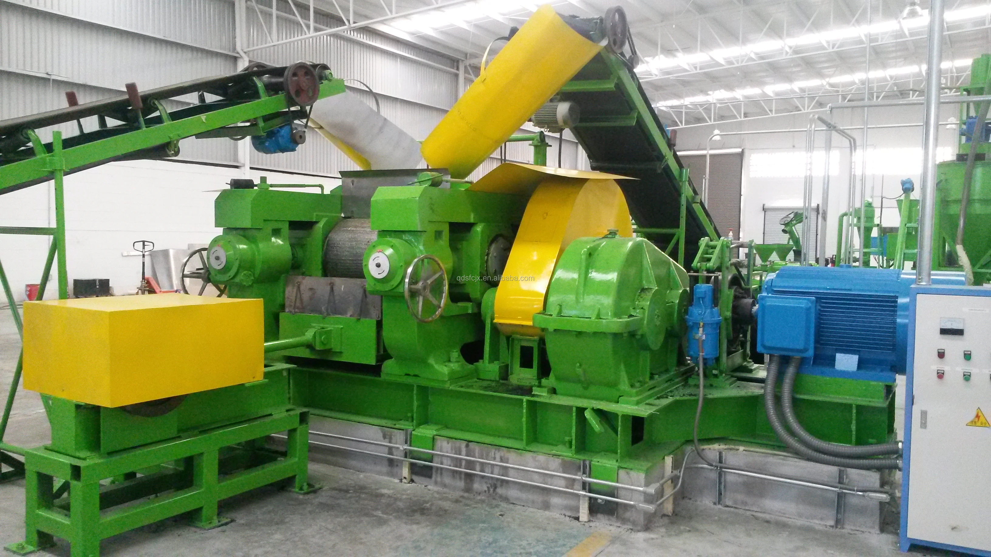 废旧轮胎粉碎机二手轮胎回收机