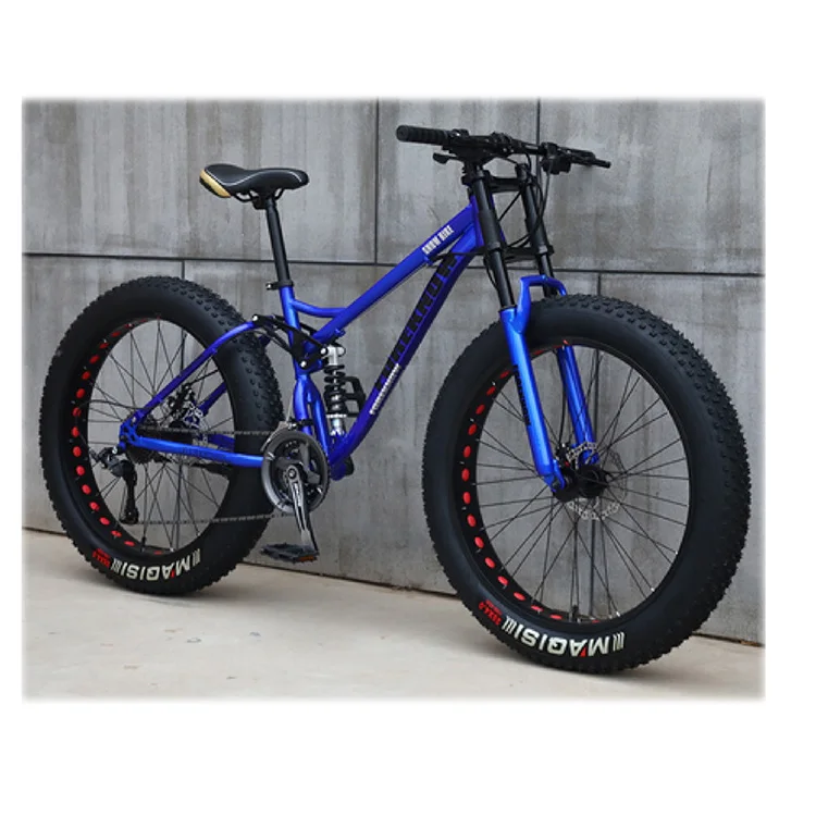 

Hybrid full suspension bike bicycle 26" 7/21/24speed fat tire bike bicycle carbon steel frame mountain bike, Red green yellow blue black