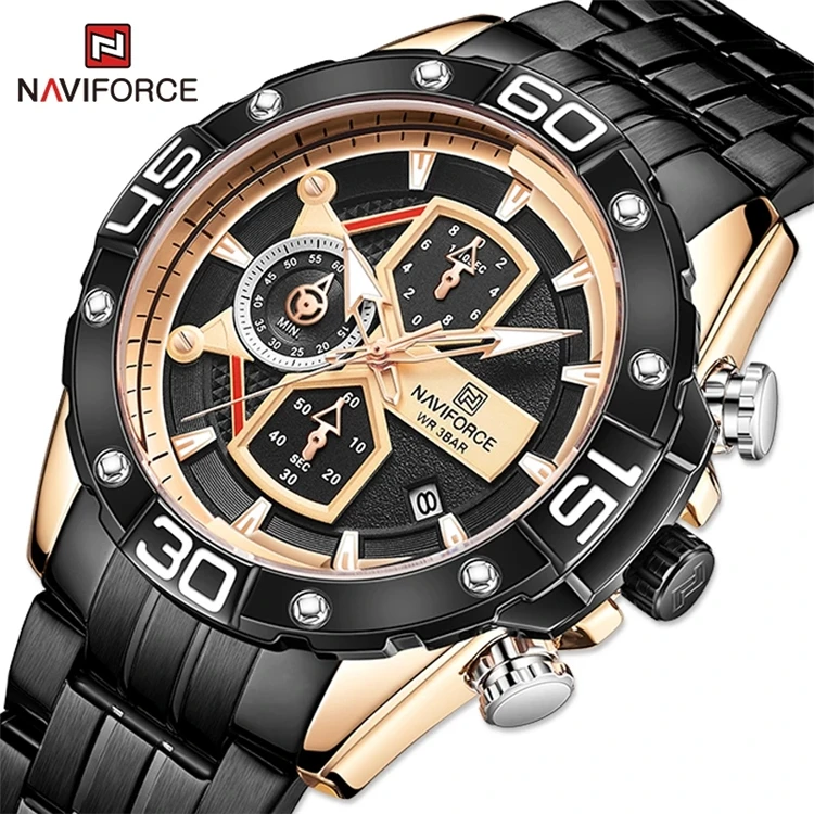 

NAVIFORCE 8018 Top Brand Luxury Clock 3ATM Waterproof Military Men Watch GUANG ZHOU hot brand black outdoor sport wristwarch