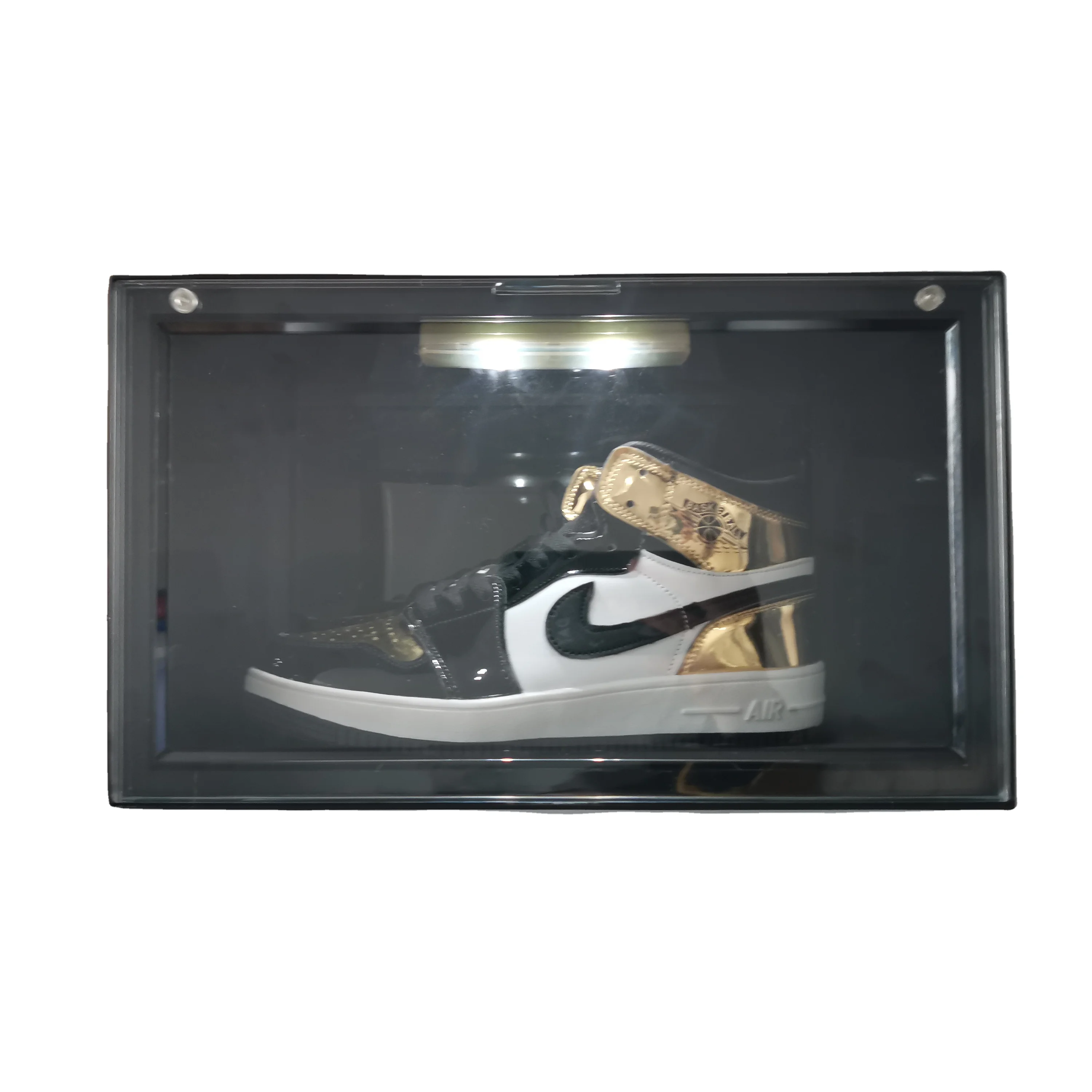 

New product smart voice control sneaker shoe box led light, White,black