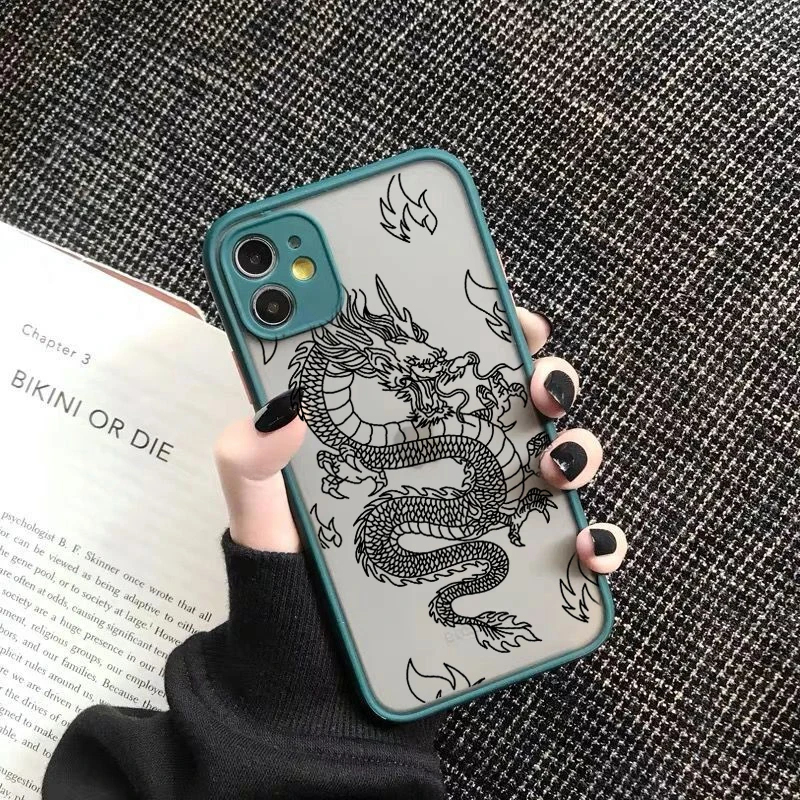 

Remazy Fashion Dragon Animal Pattern Phone Case For iPhone 12 11 Pro XS MAX X 7 XR SE20 8 6Plus women's mobile phone bag