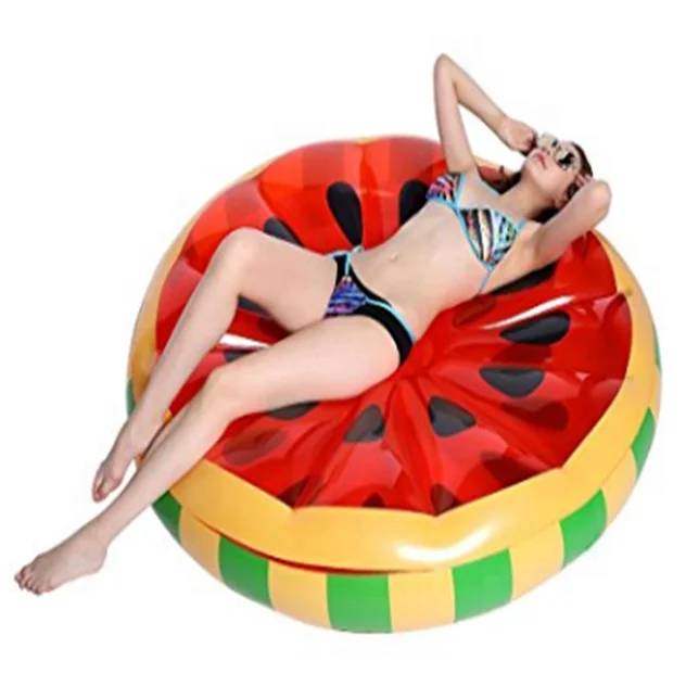 

Promotional Plastic Pool Float Watermelon For Team Building Inflatable Float Watermelon Mat For Sunshine, Red