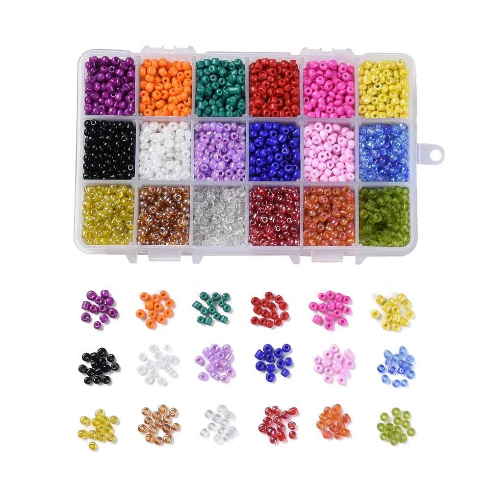 

Pandahall 4mm Mixed Color Boxed Glass Seed Beads