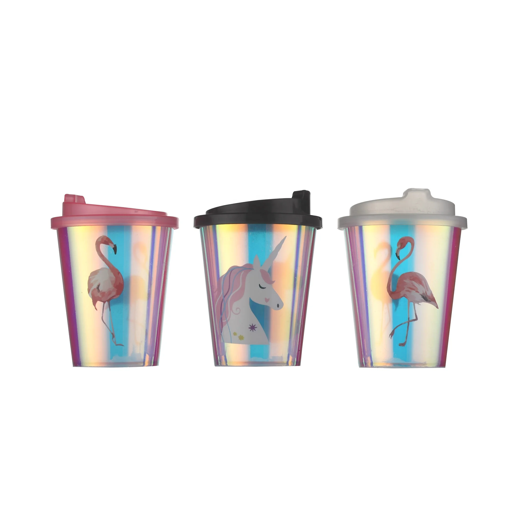 

8oz/12oz/16oz Custom logo shinning printing reusable plastic pp coffee cup with lid, Any color