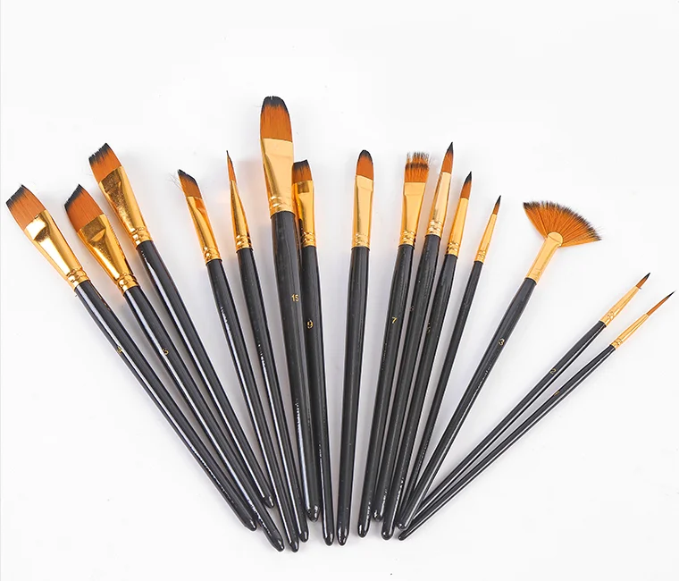 black color Artist Painting Brushes Set