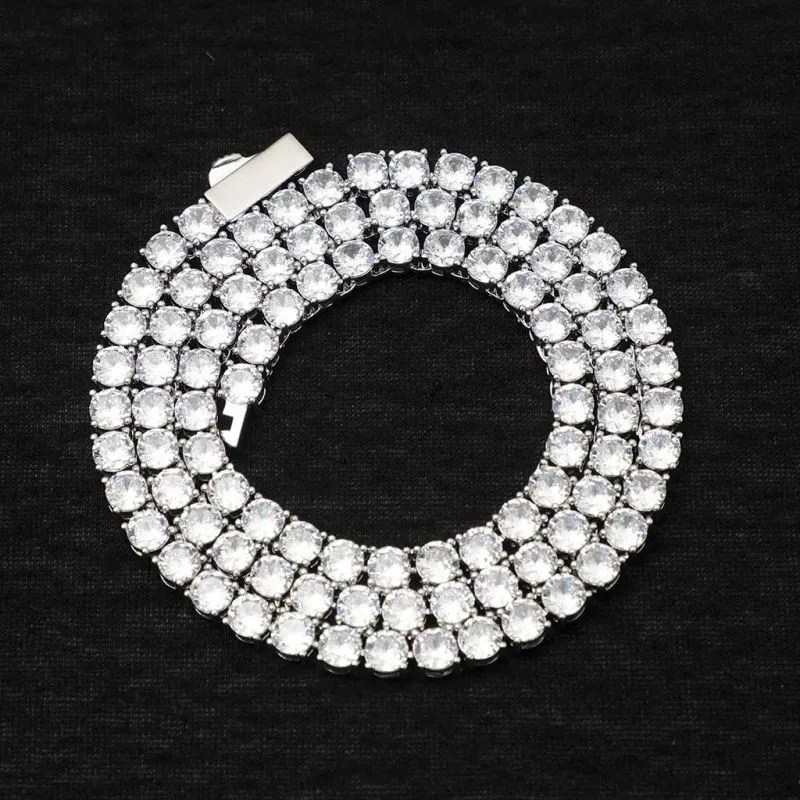 

Factory Price Custom Men Women Iced out S925 Silver 9k 10k 14k 18k Gold VVS Moissanite Diamond Tennis Link Chain Necklace
