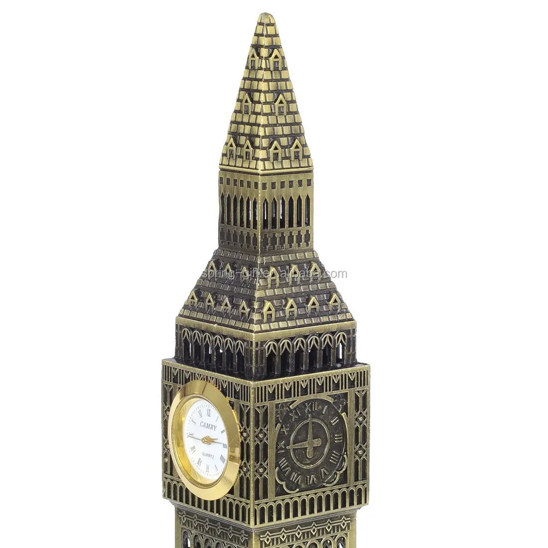 2 XLondon Westminster Big Ben Metallic Crystal With Lights British Souvenir Gift 