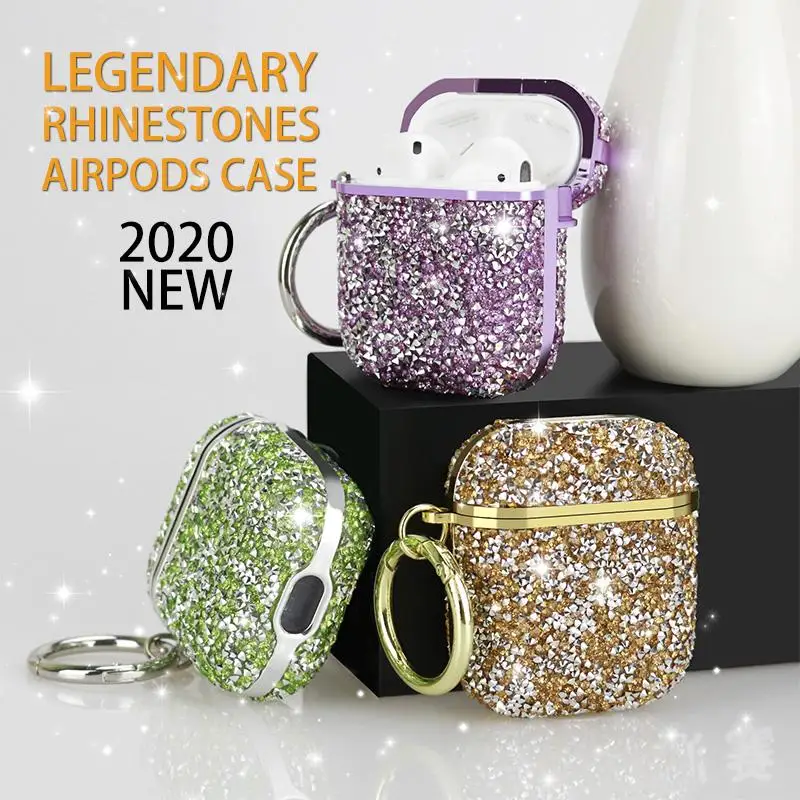 

Diamond Airpod Case Bling Earphone Full Cover Protector Headphone Bag for AirPods Pro Headset with Retail case