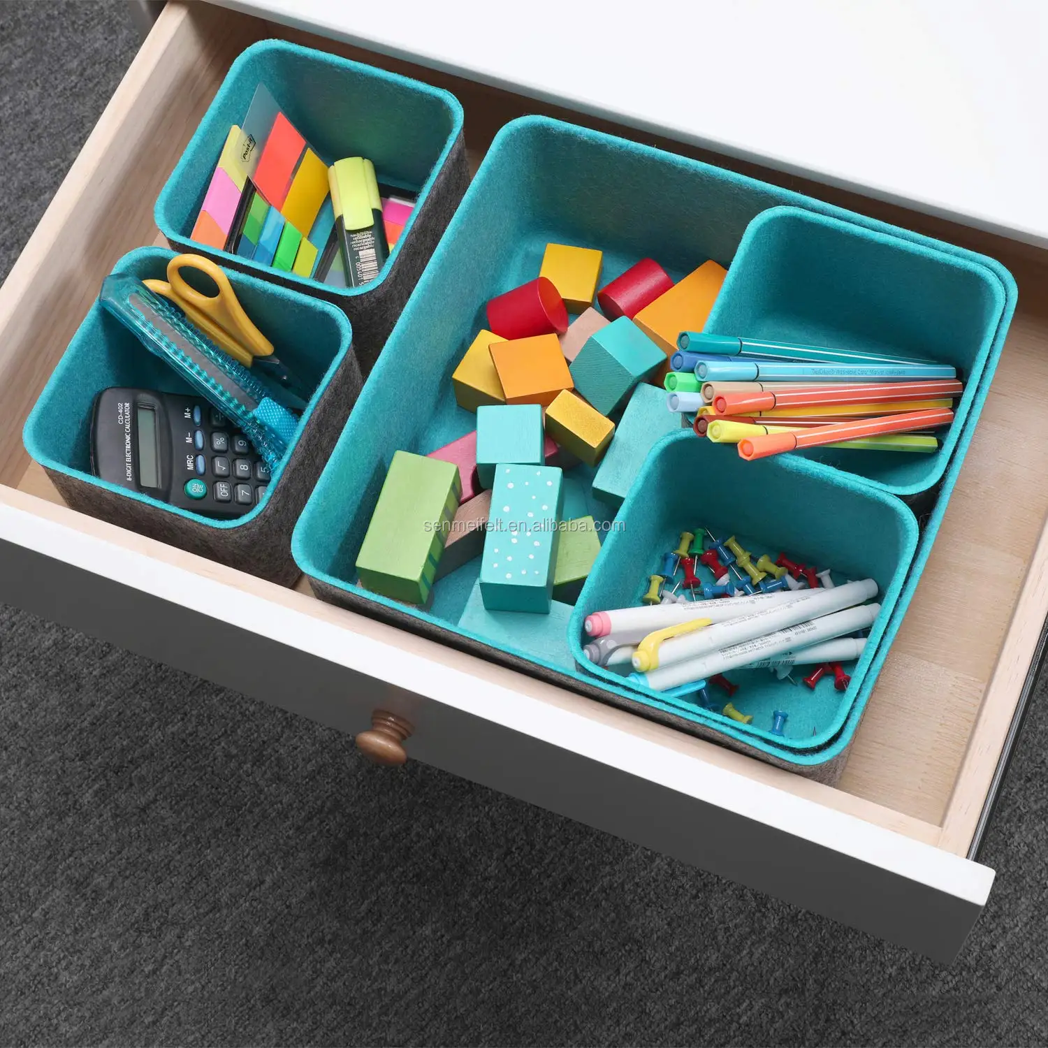 Office Drawer Organizers Trays Felt Storage Bins Drawers Dividers