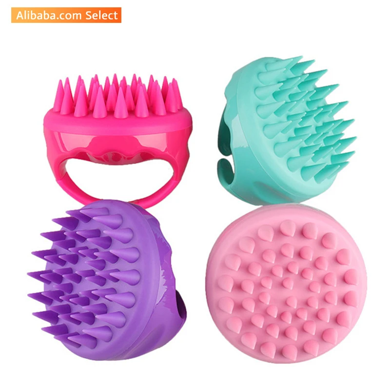 

Trending Products 2021 New Silicone Shampoo Brush Head Massage Tools Hair Scalp Massager