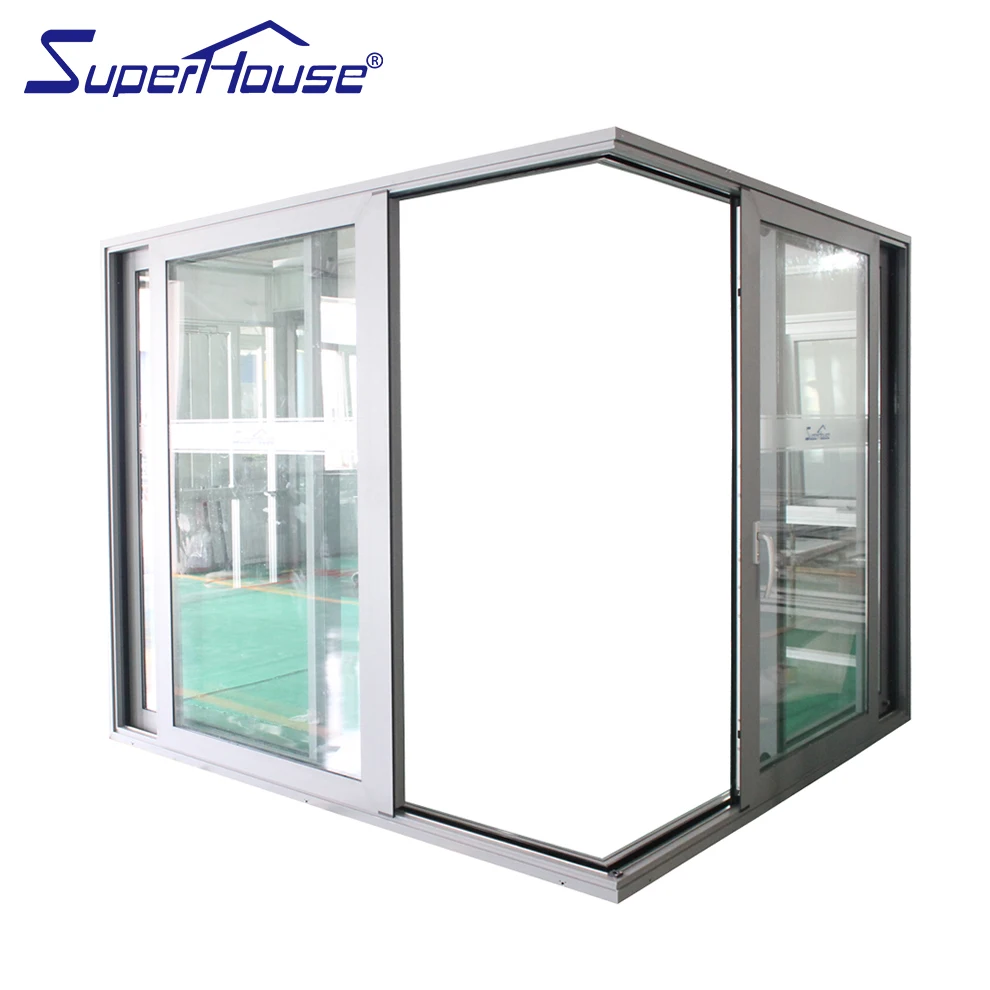 Factory supply standard double glazed corner aluminum sliding doors special design