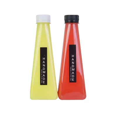 

300ml PET plastic bottle creative milk tea beverage bottle, As picture
