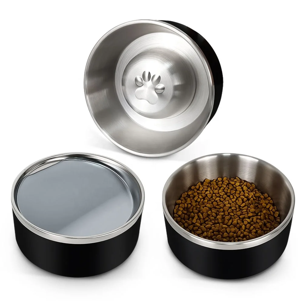 

Lihong factory slow feeding bowl Cheap price Healthy Food Feeder Dish 64OZ Stainless Steel Slow Feed Dog Bowl