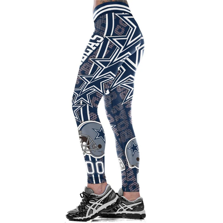 

3D Printing Women Sport Hight Waist Soft Yoga Leggings National Football League Leggings, Customized colors