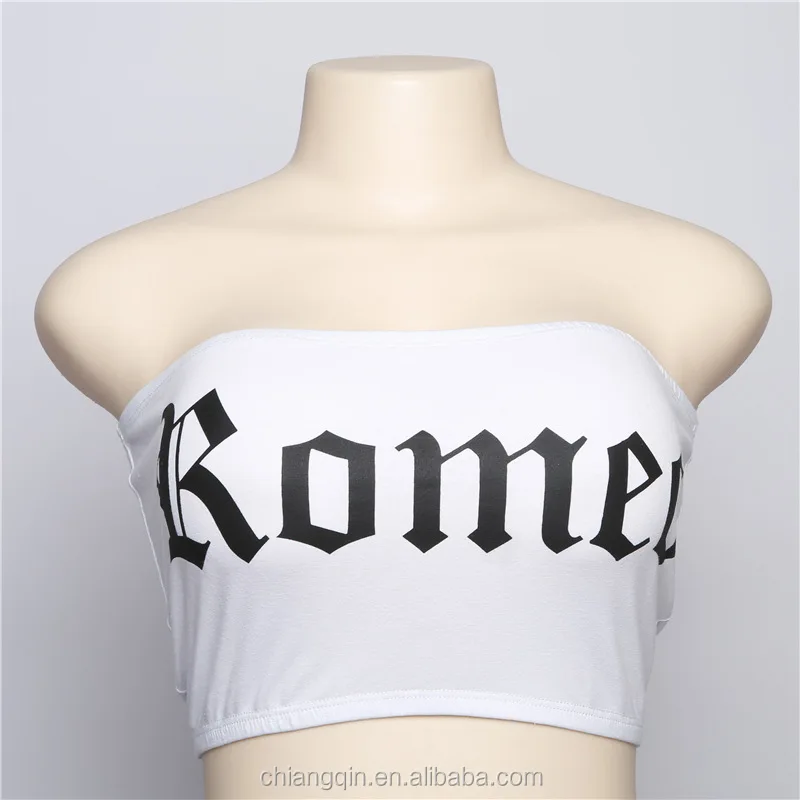 Women Underwear Sexy Girls Tube Top Letter Print Bandeau Crop Top Dropshipping Buy Bandeau Top 3021