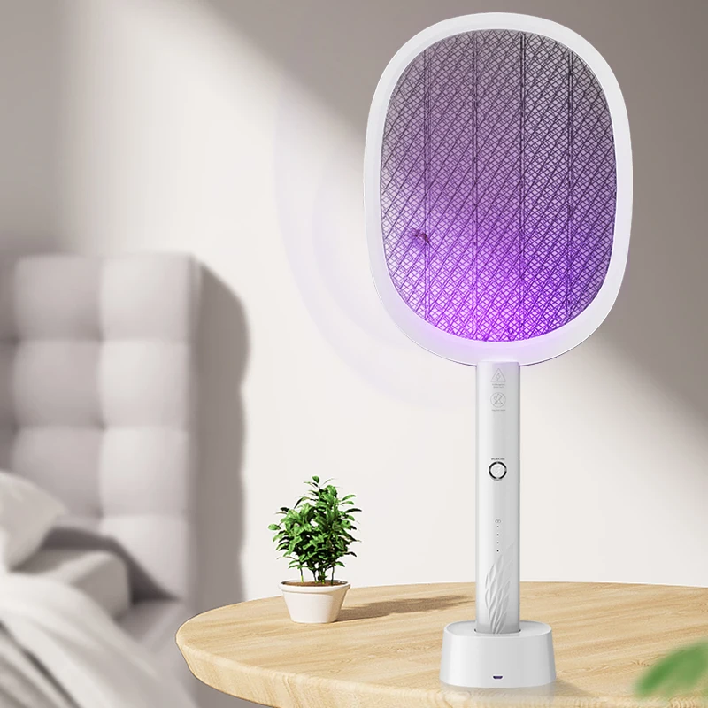 

New Design Self-recharging 2 in 1 Electric Zapper Rocket Mosquito Trap Mosquito Killer Lamp Mosquito Swatter