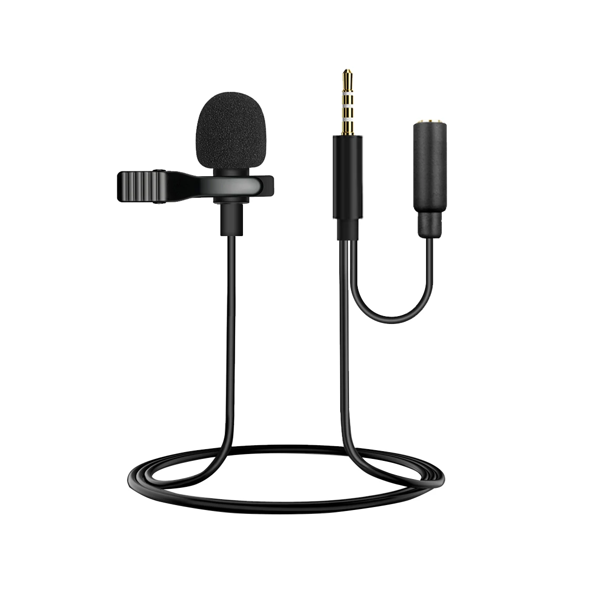 

Professional Lavalier Mini Wired Mic Clip Live MIC Portable Live Broadcast Microphone Wholesale Price, Black