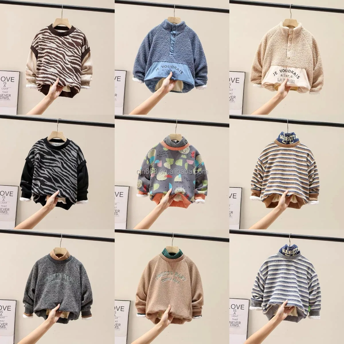 

High quality printed cartoon logo spring children autumn rainbow children's wear pure cotton baby children's wear, Customized color