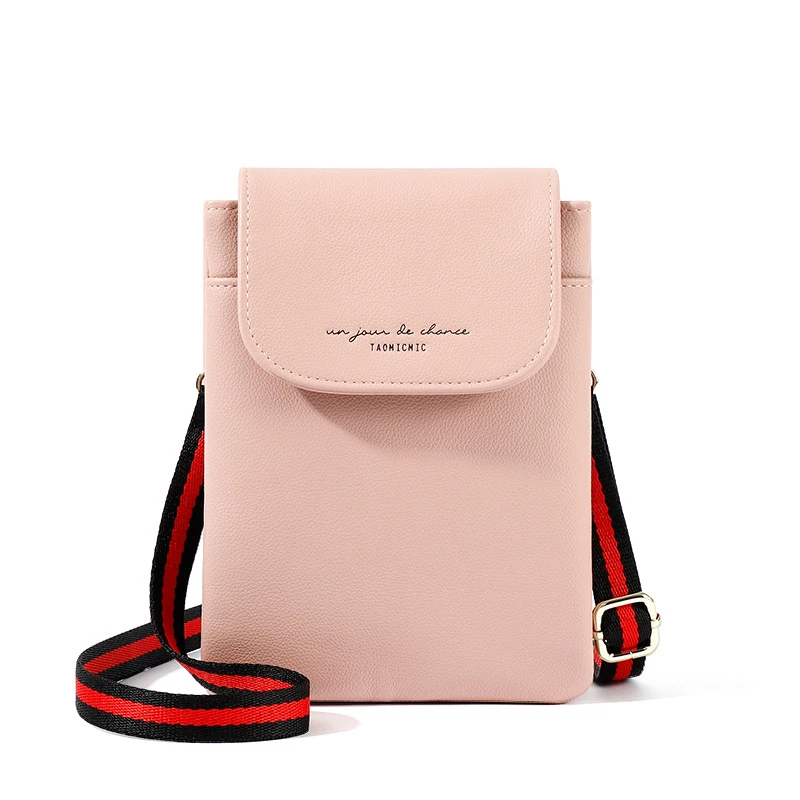 

New Design Fashion Phone Bag Crossbody Women PU Leather Phone Bag High Quality Wallet Bag, Black,pink,blue,red,yellow,green,oem