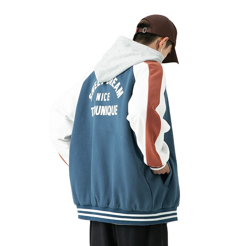 

2022 Brand Japanese Wear Oversize Baseball Coat Custom Logo Design Winter Coats Zipper Jacket