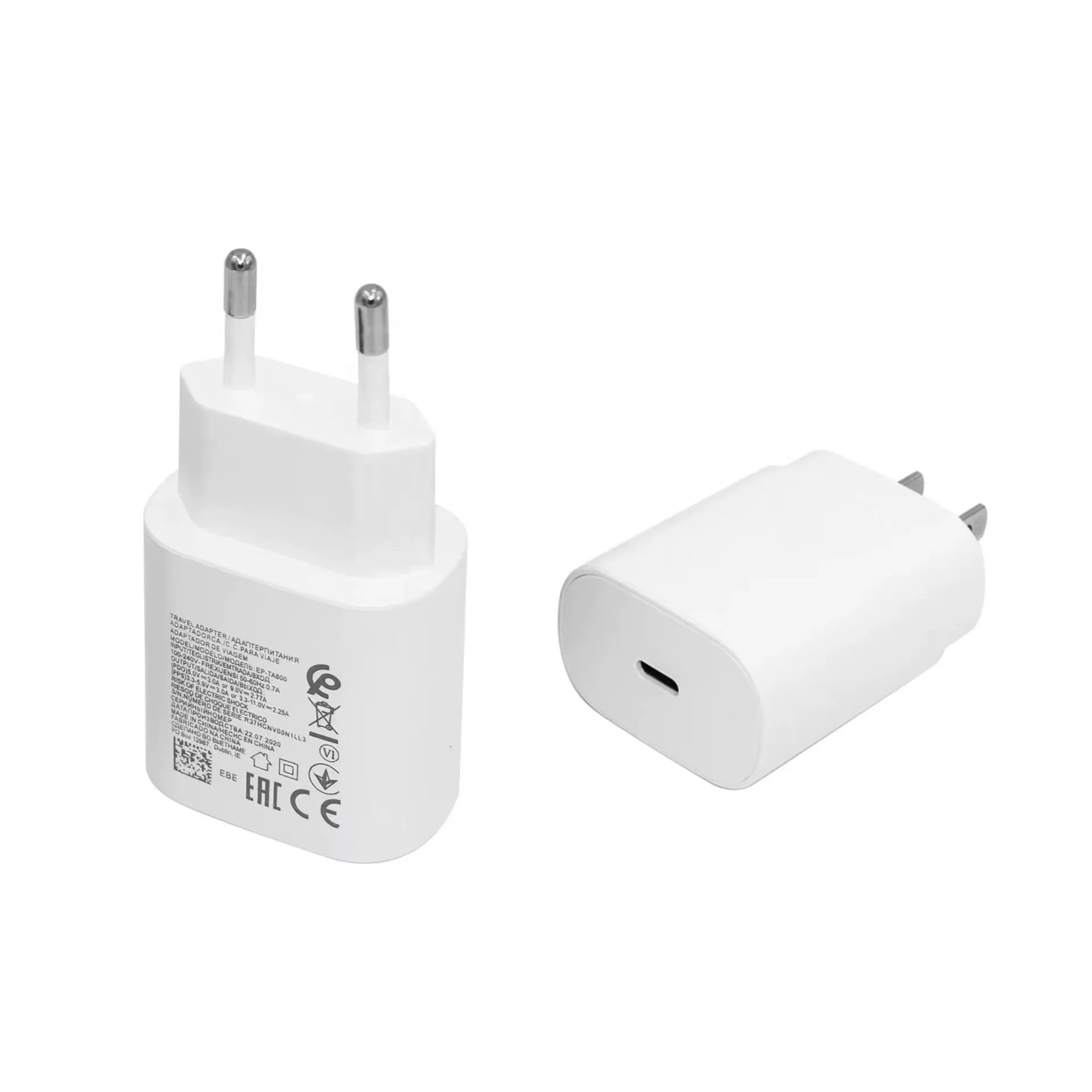 Samsung charger-25W PD Type-C fast charging single port wall adapters phone charger EU/US adapted for Samsung note10