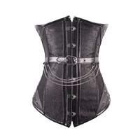 

Wholesale Abdominal Control Waist Trainer Steel Boned Women Underbust Steampunk Corset