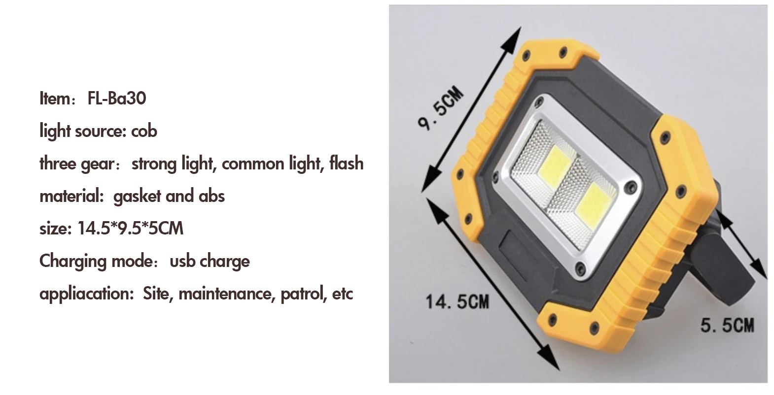 rechargeable flood light