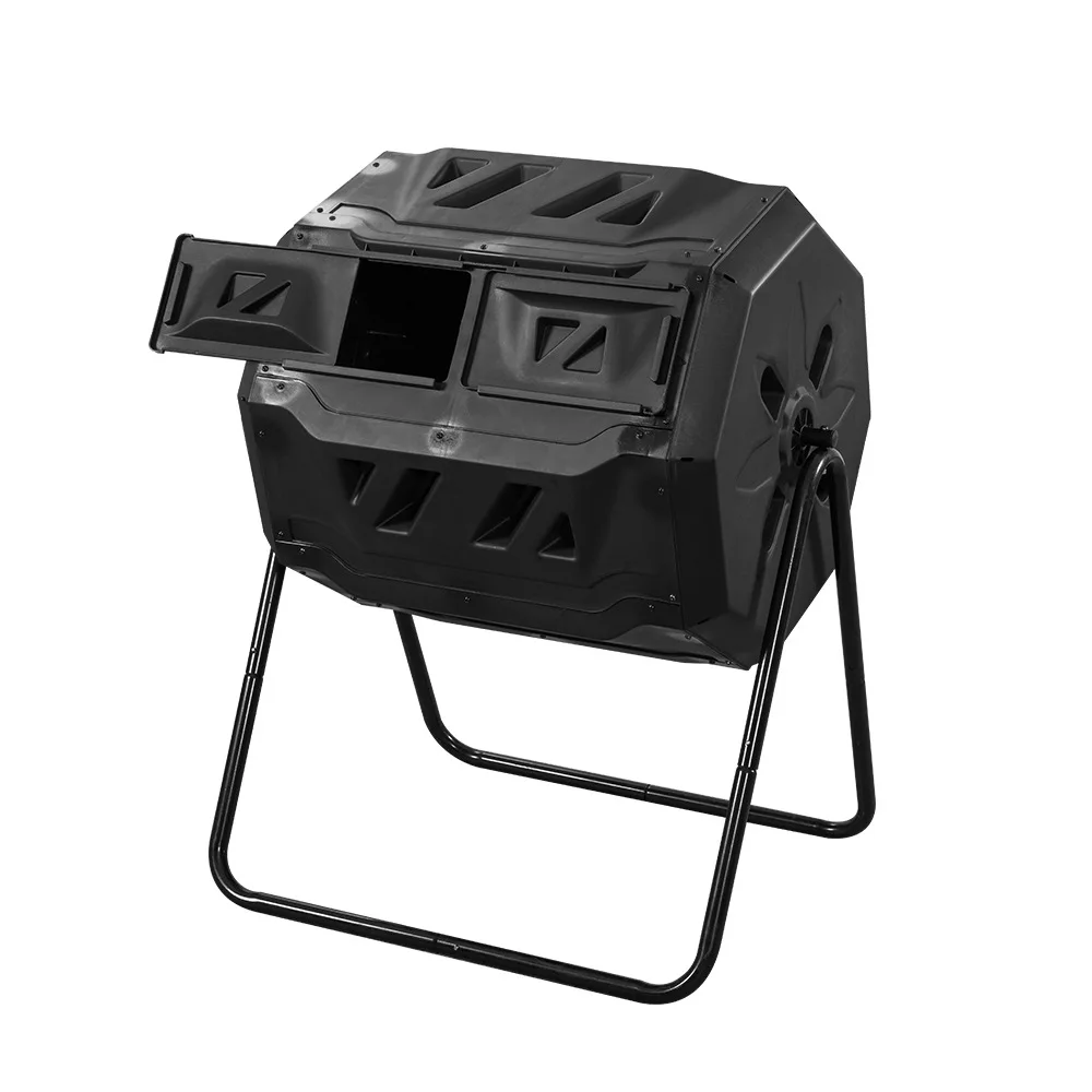 

Organique Composte for Garden Outdoor Tumbling Potting Soil Mix Compost Making Bin Composter Dual Rotating Batchmpost Maker, Black