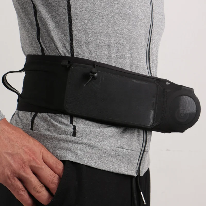 

2021 Adjustable fashion Amazon Hot sale Outdoor Belt bag with bottle holder sports Running belt, Black