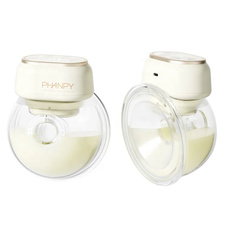 

PH742055 Hot Selling Bpa Free Silicone Digital Electric Breast Pump Wireless Wearable Milk Collector LCD screen