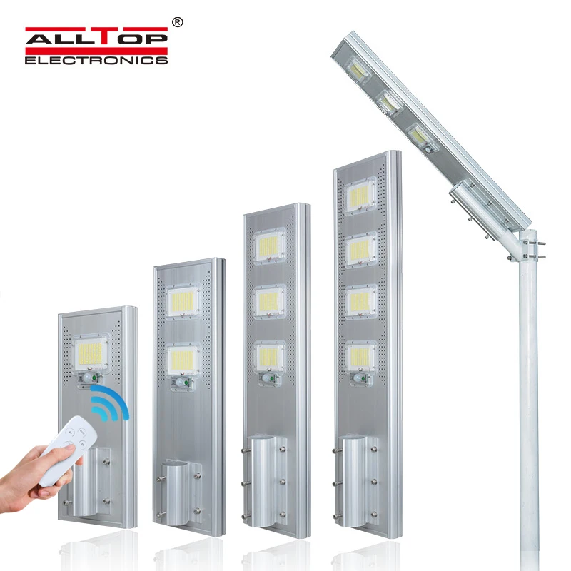 ALLTOP remote control ip65 waterproof aluminum road 60w 120w 180w 240w all in one led solar street light